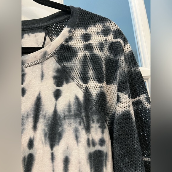 Ruff Hewn tie dye long sleeved top with mesh sleeves & shoulders M - Picture 2 of 9